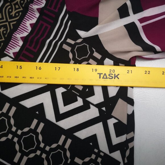 Cleo Ladies Size Large Multi Colored 3/4 Length Sleeves Dress or Tunic Top - Picture 8 of 10